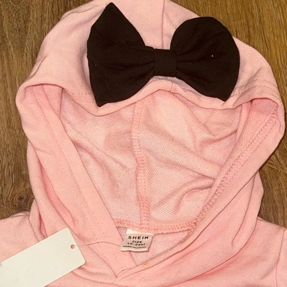 SHEIN Pink 'Daddy's Girl' Hooded Bodysuit (Size: 18-24 months)(NWT) - Picture 6 of 9